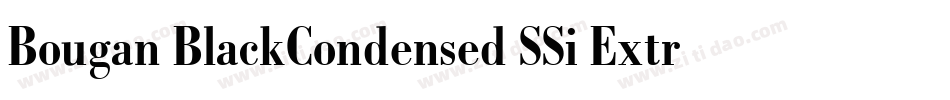 Bougan BlackCondensed SSi Extra Bold Condensed字体转换